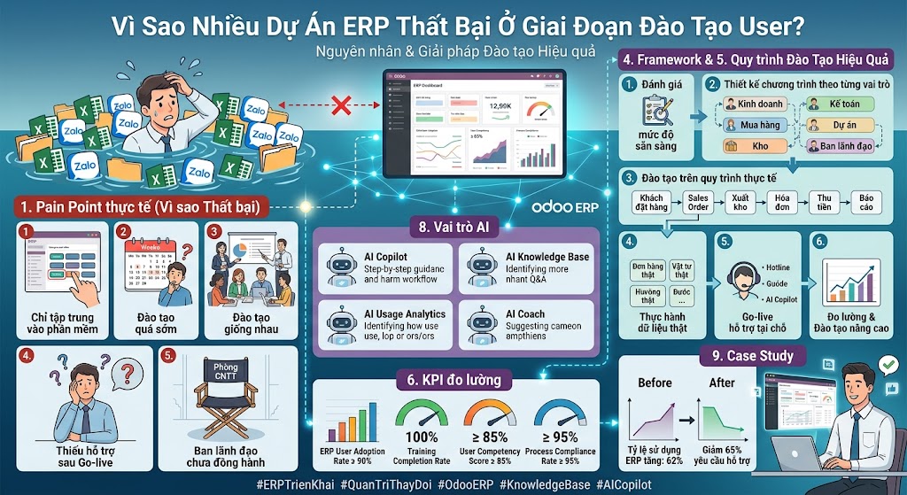 Vì sao nhiều dự án ERP thất bại ở giai đoạn đào tạo user?